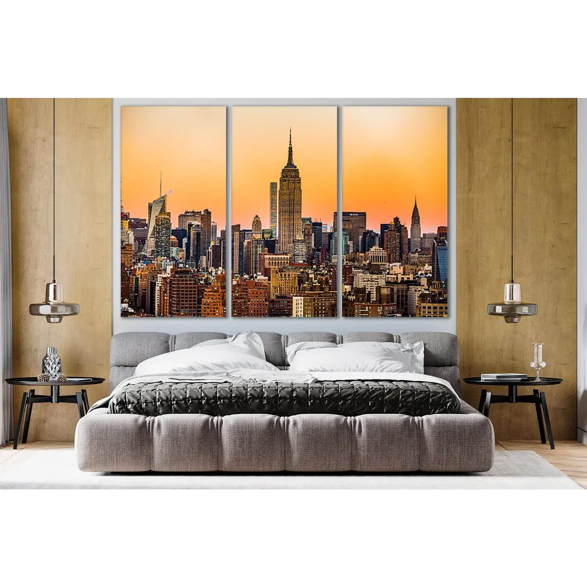 Manhattan New York At Sunset №Sl343 Ready To Hang Canvas Print 5