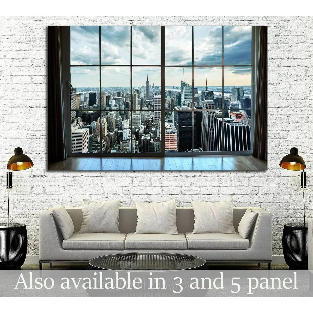 Manhattan New York City Skyline Buildings, Breathtaking Penthouse №2147 Ready To Hang Canvas Print 1
