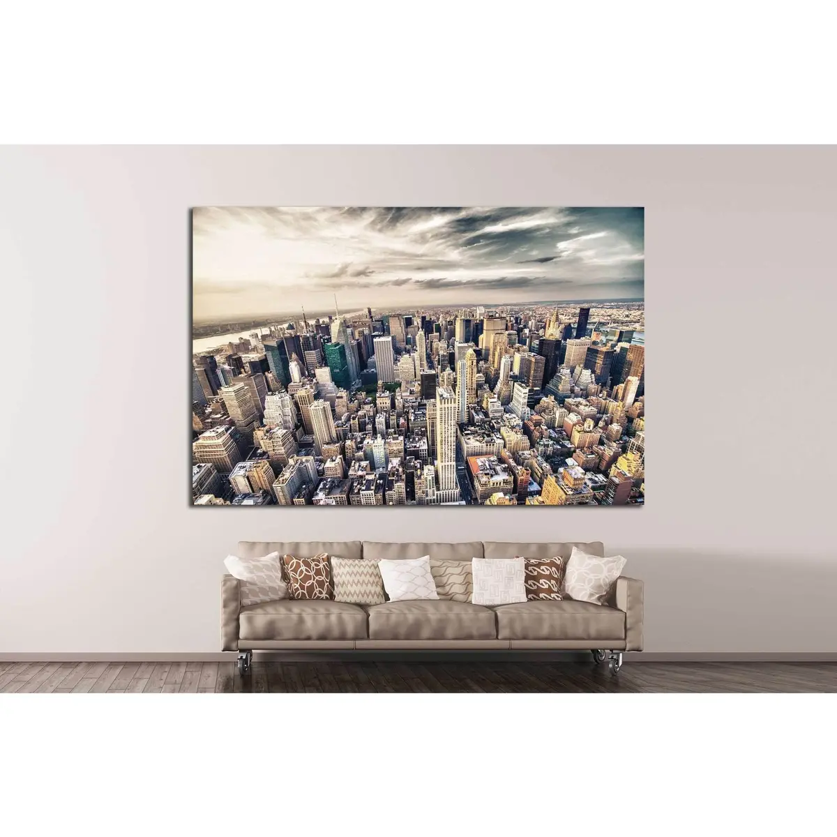 Manhattan Skyline №786 Ready To Hang Canvas Print 3