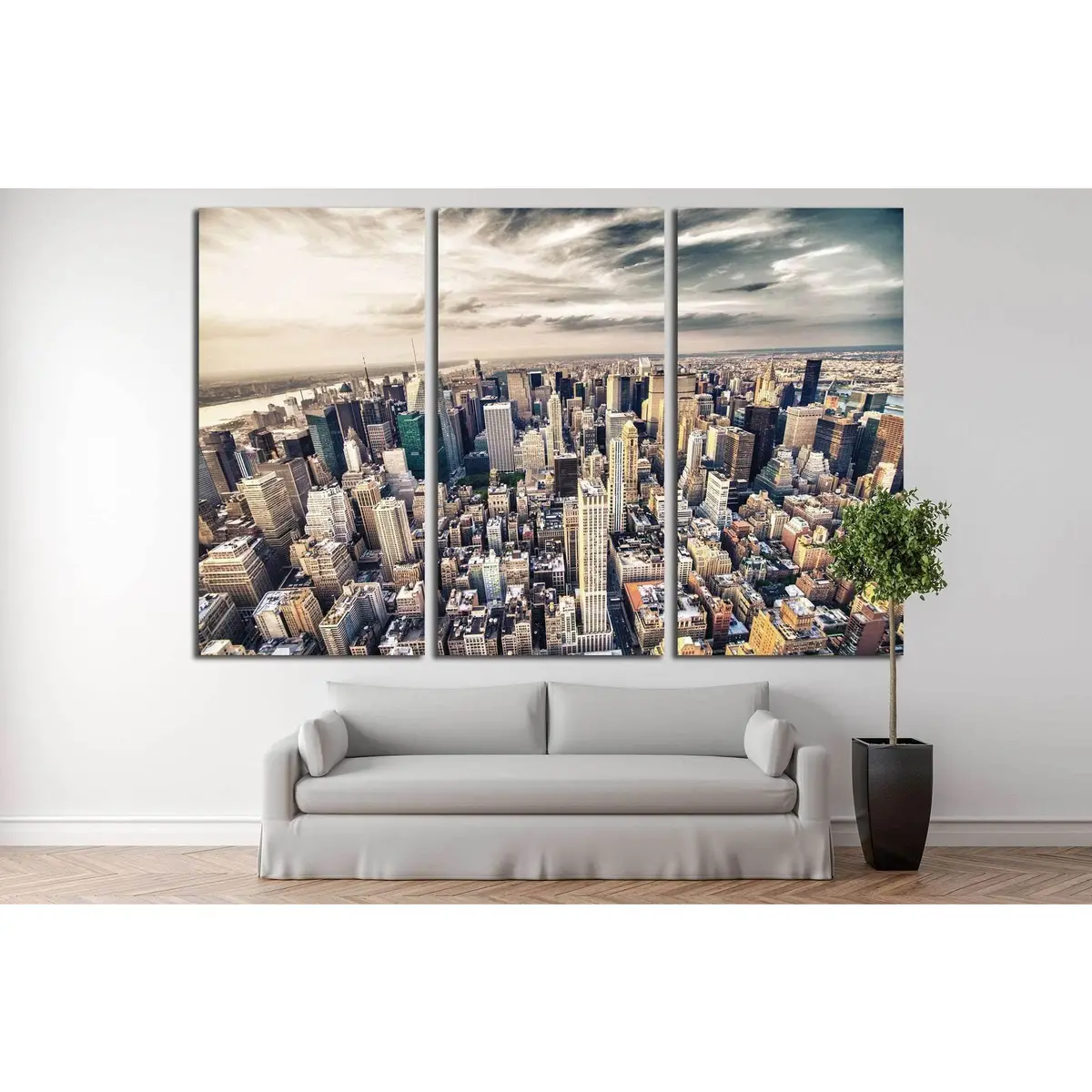 Manhattan Skyline №786 Ready To Hang Canvas Print 5