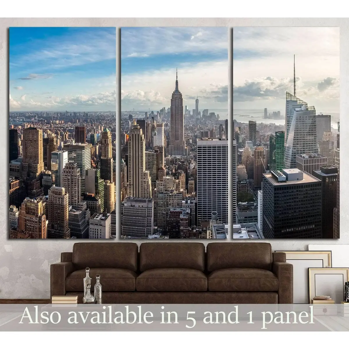 Manhattan Skyline At Sunset, New York City №2647 Ready To Hang Canvas Print 5