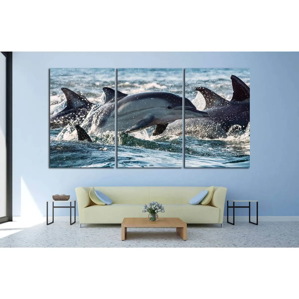 Many Dolphins №514 Ready To Hang Canvas Print 5