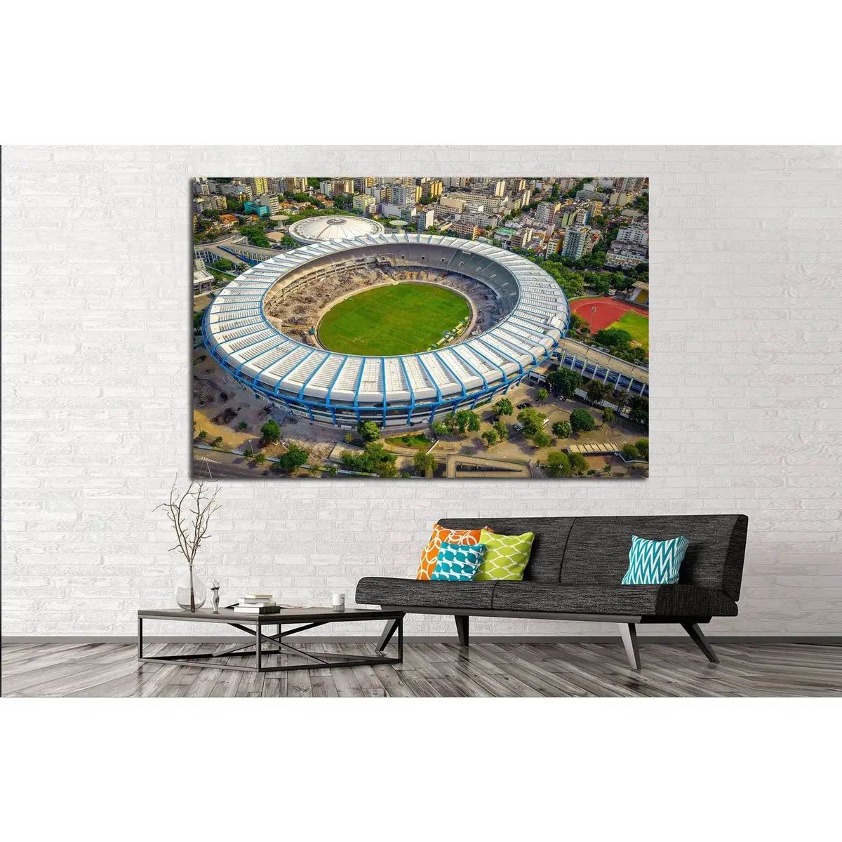 Maracana Stadium, Rio De Janeiro, Brazil №1167 Ready To Hang Canvas Print 2
