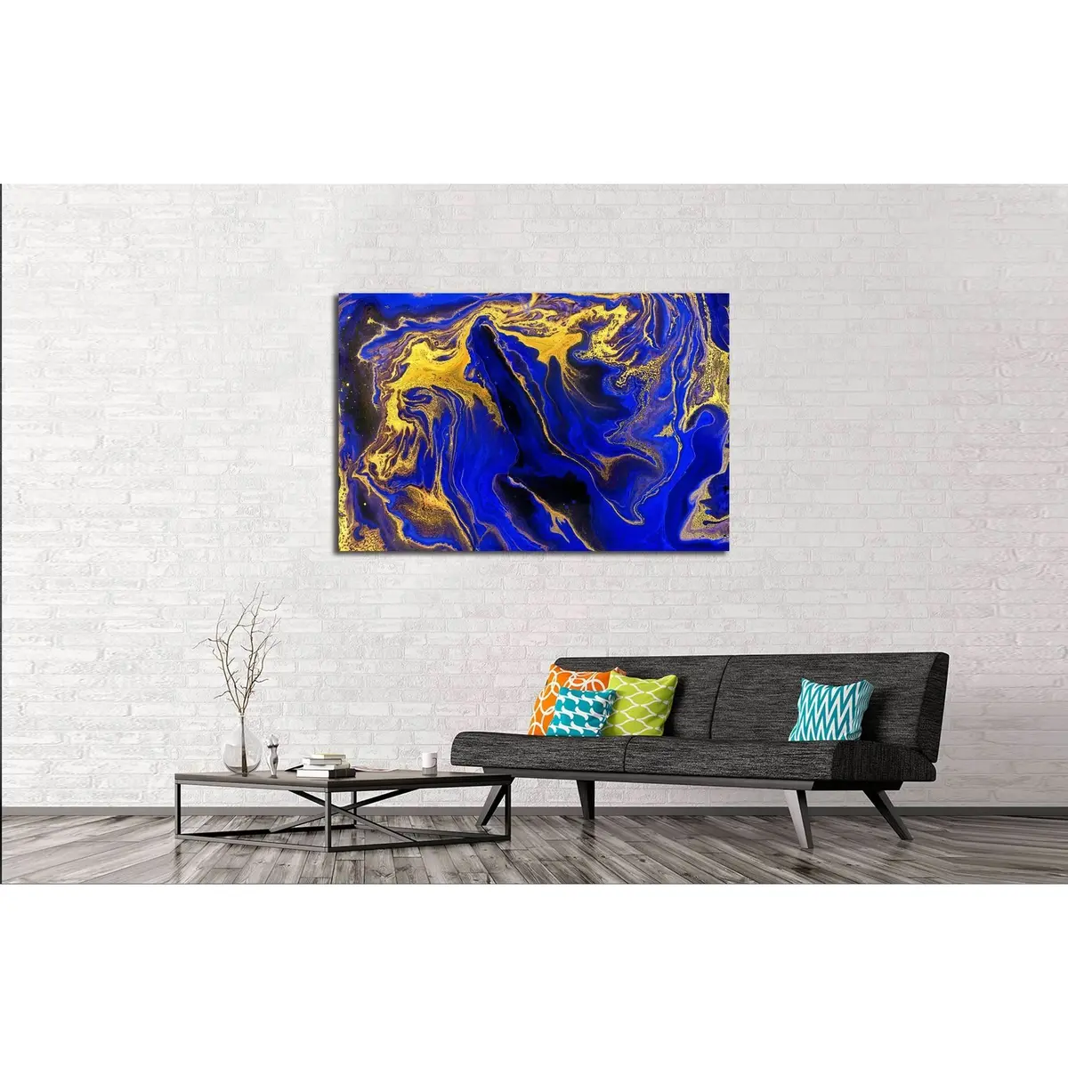 Marble. Beautiful Abstract Horizontal Background №3228 Ready To Hang Canvas Print 3