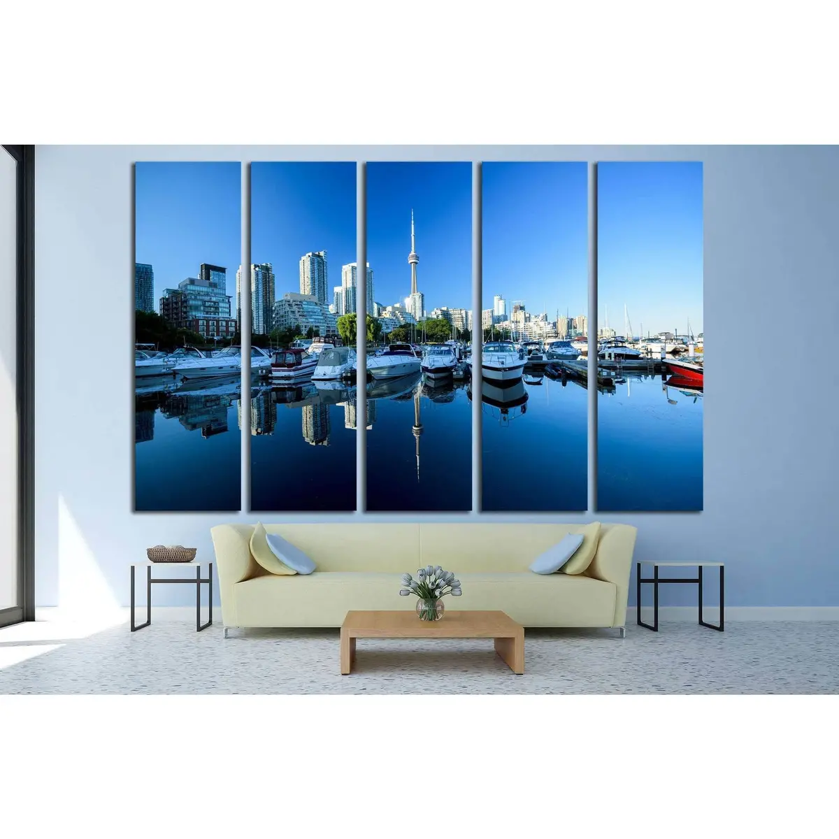 Contemporary Canvas Wall Art: Marina Quay West, Toronto, Ontario — Ready-to-Hang Print (2022) - Image 3