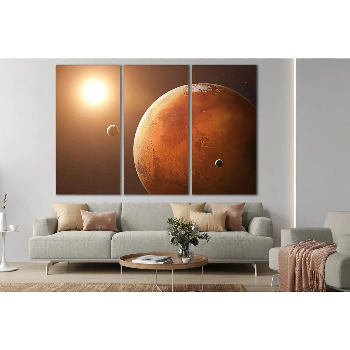 Mars And Its Moons №Sl402 Ready To Hang Canvas Print 5