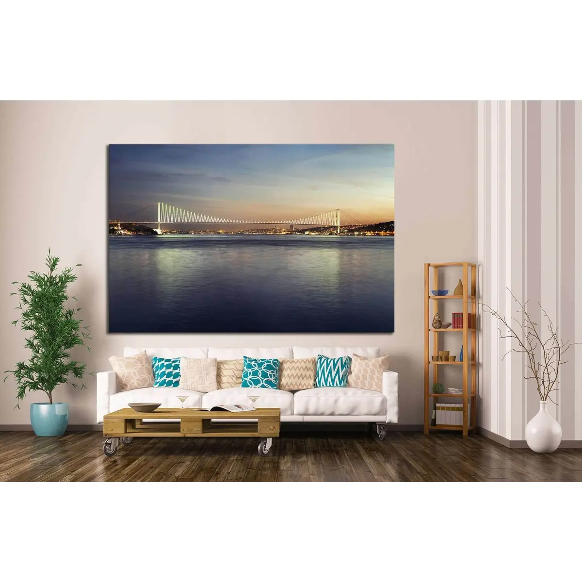 Martyrs Bridge (Bosphorus Bridge) №1281 Ready To Hang Canvas Print 3