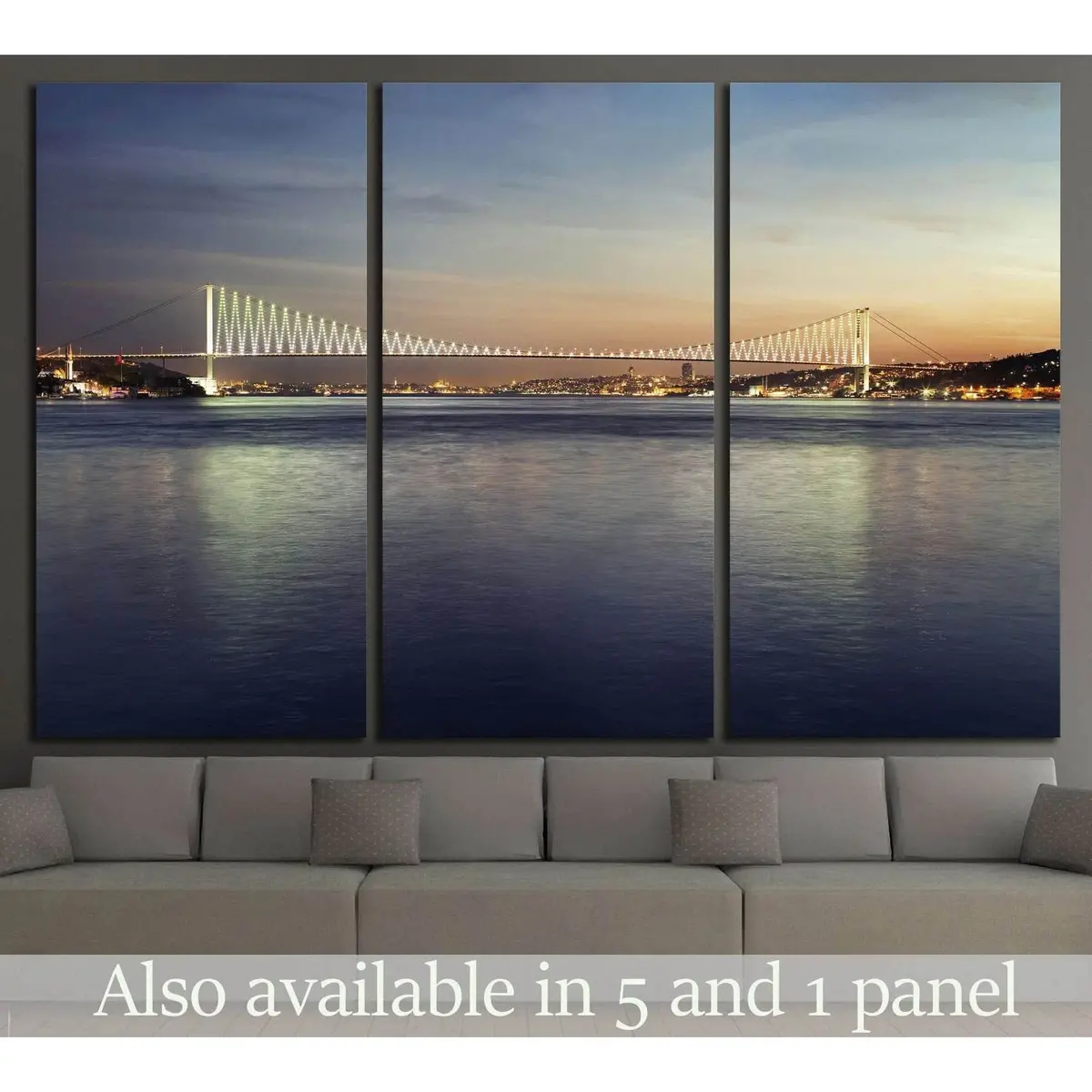 Martyrs Bridge (Bosphorus Bridge) №1281 Ready To Hang Canvas Print 5