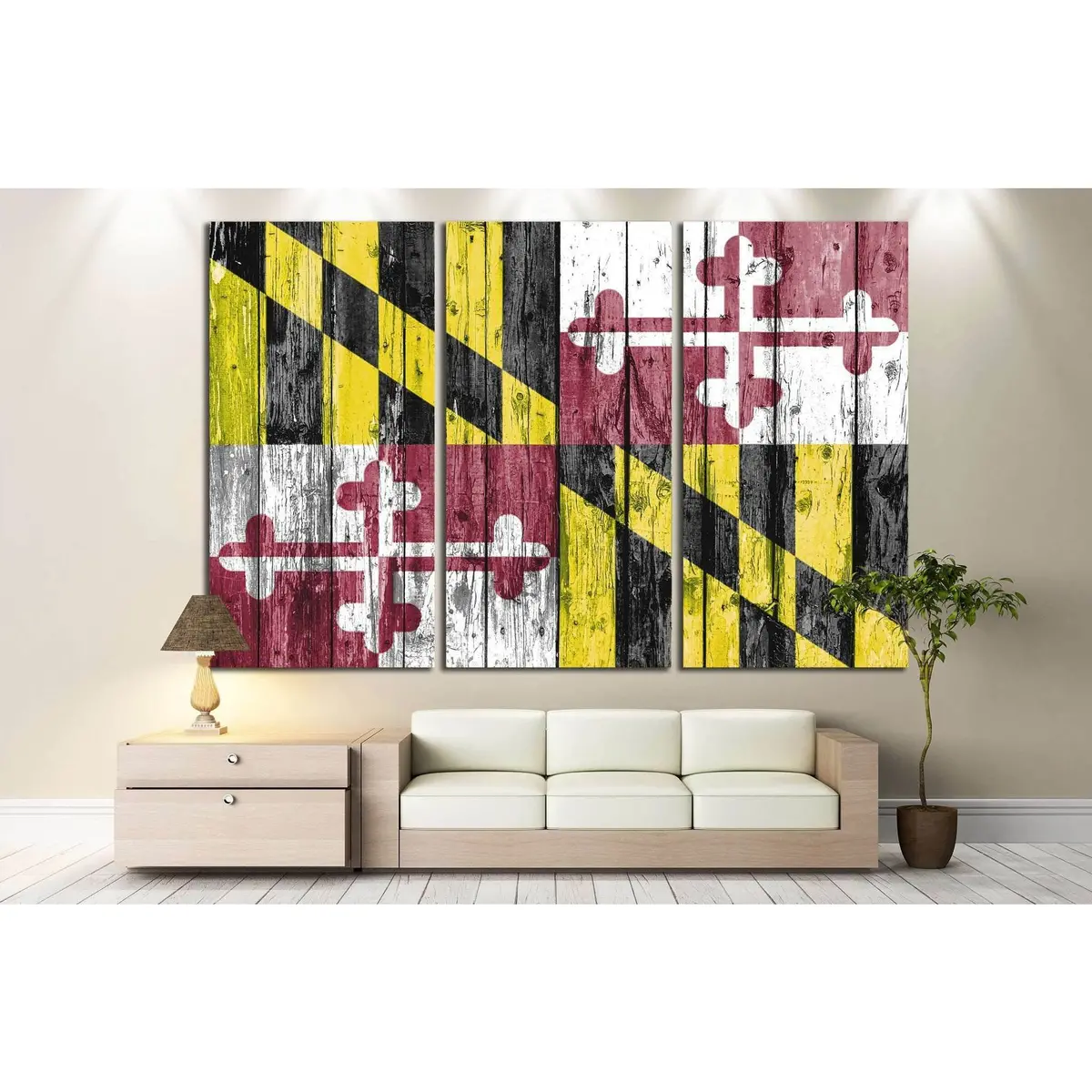 Maryland №654 Ready To Hang Canvas Print 3