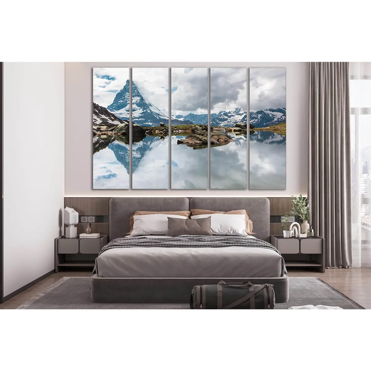 Stunning Matterhorn Mountain Lake Reflection Canvas Print (SL40) – Pre-Strung & Ready to Hang - Image 3