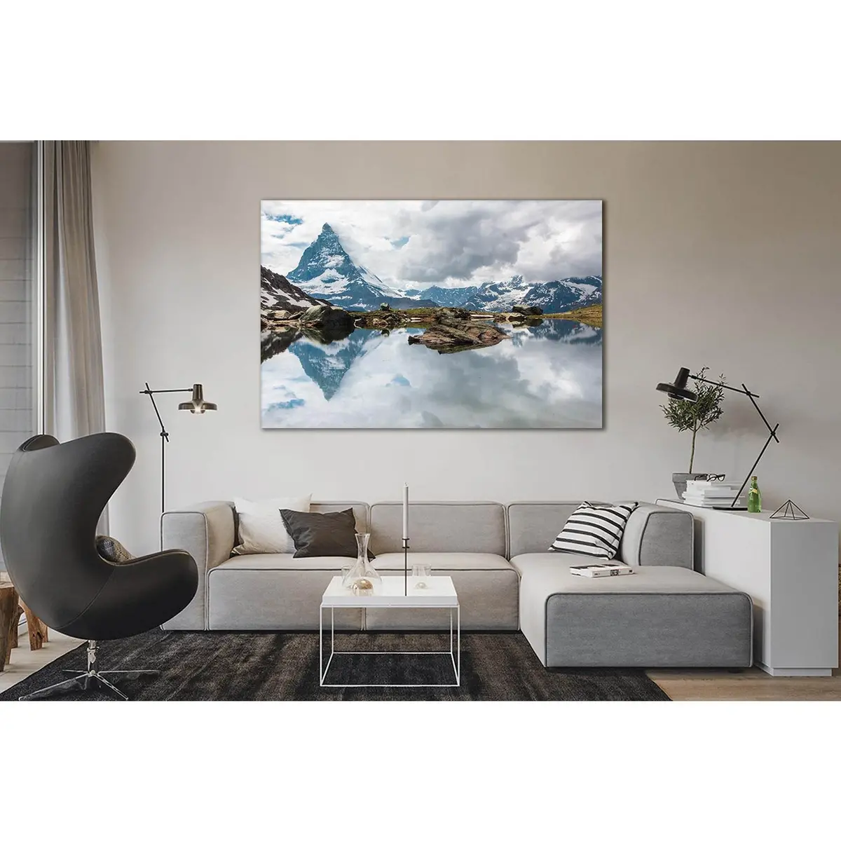 Matterhorn Reflection In The Lake №Sl40 Ready To Hang Canvas Print 2
