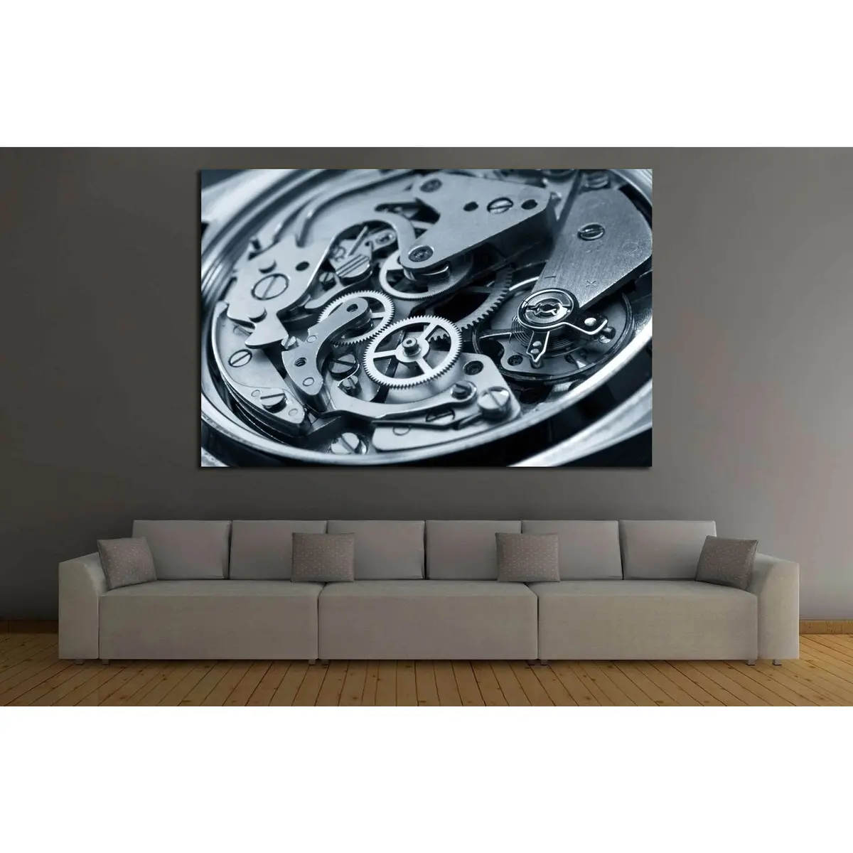 Mechanism Of Clock №219 Ready To Hang Canvas Print 3