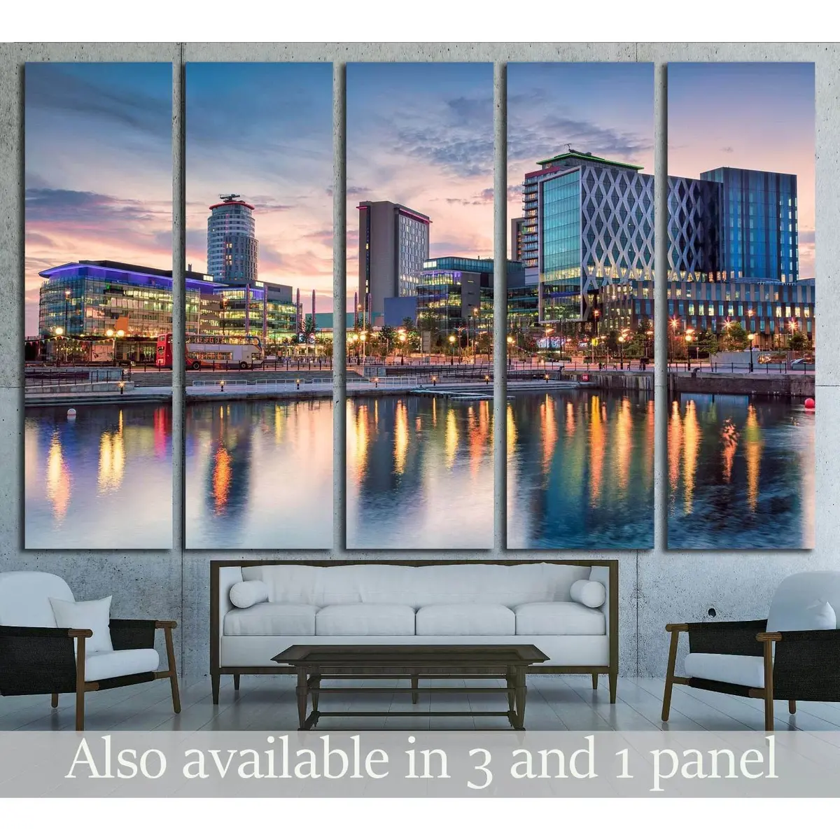 Salford Quays Media City Canvas Wall Art – Ready to Hang Print #2050