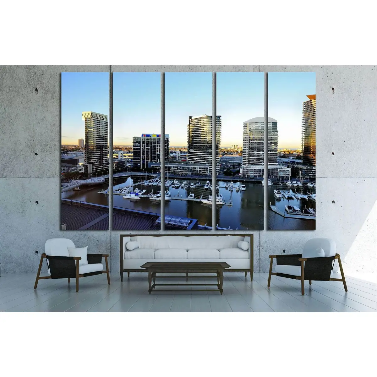 Docklands Melbourne Canvas Art Print – Ready-to-Hang Urban Renewal Wall Decor - Image 3