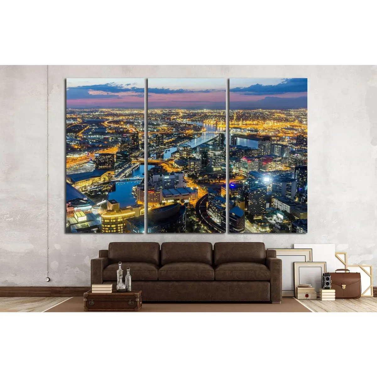 Melbourne City №801 Ready To Hang Canvas Print 5