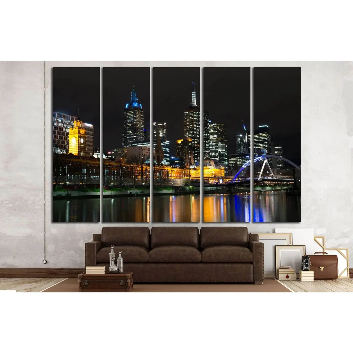 Melbourne CBD Canvas Wall Art #817 – Pre-Installed Hanging Hardware - Image 2