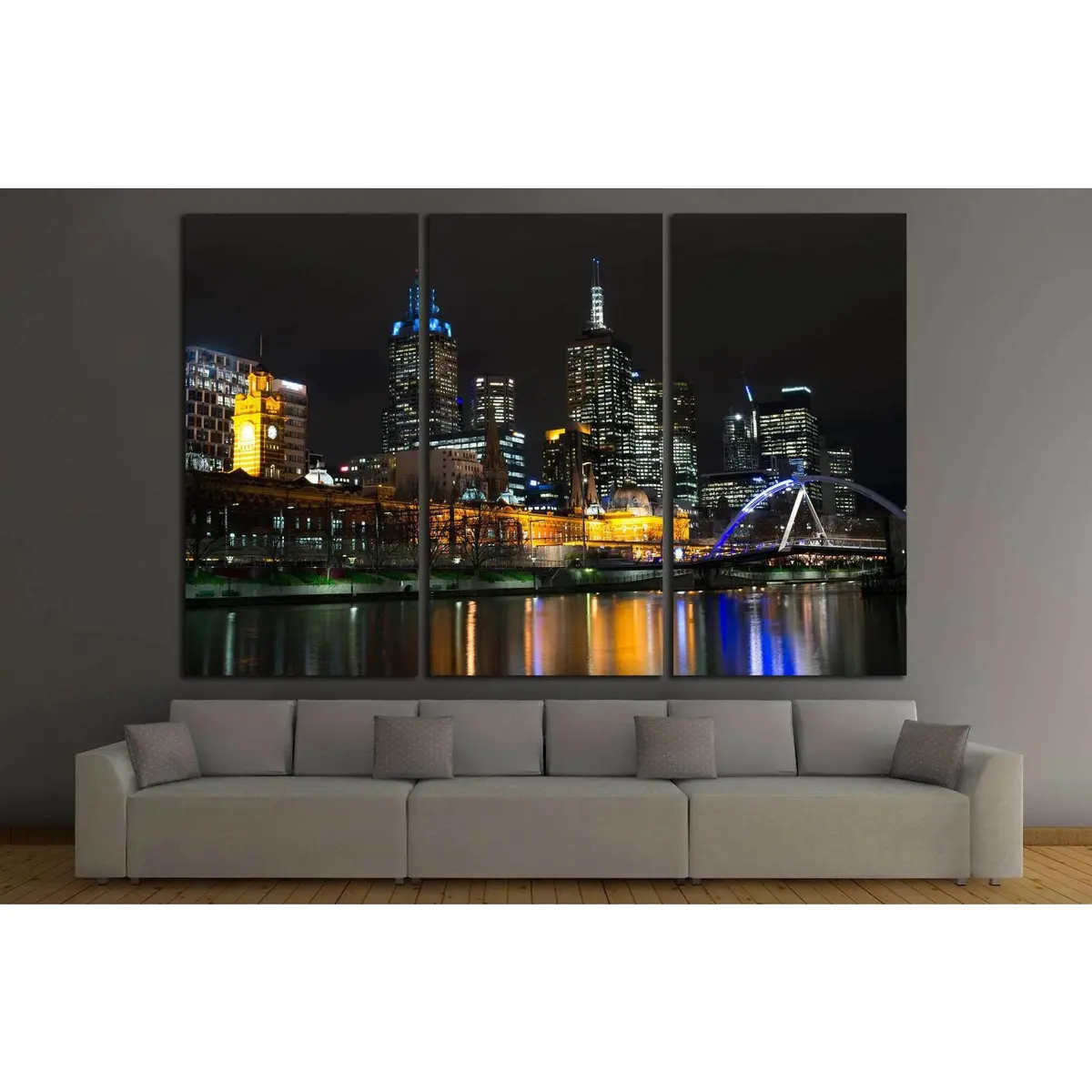 Melbourne's Central Business District №817 Ready To Hang Canvas Print 5