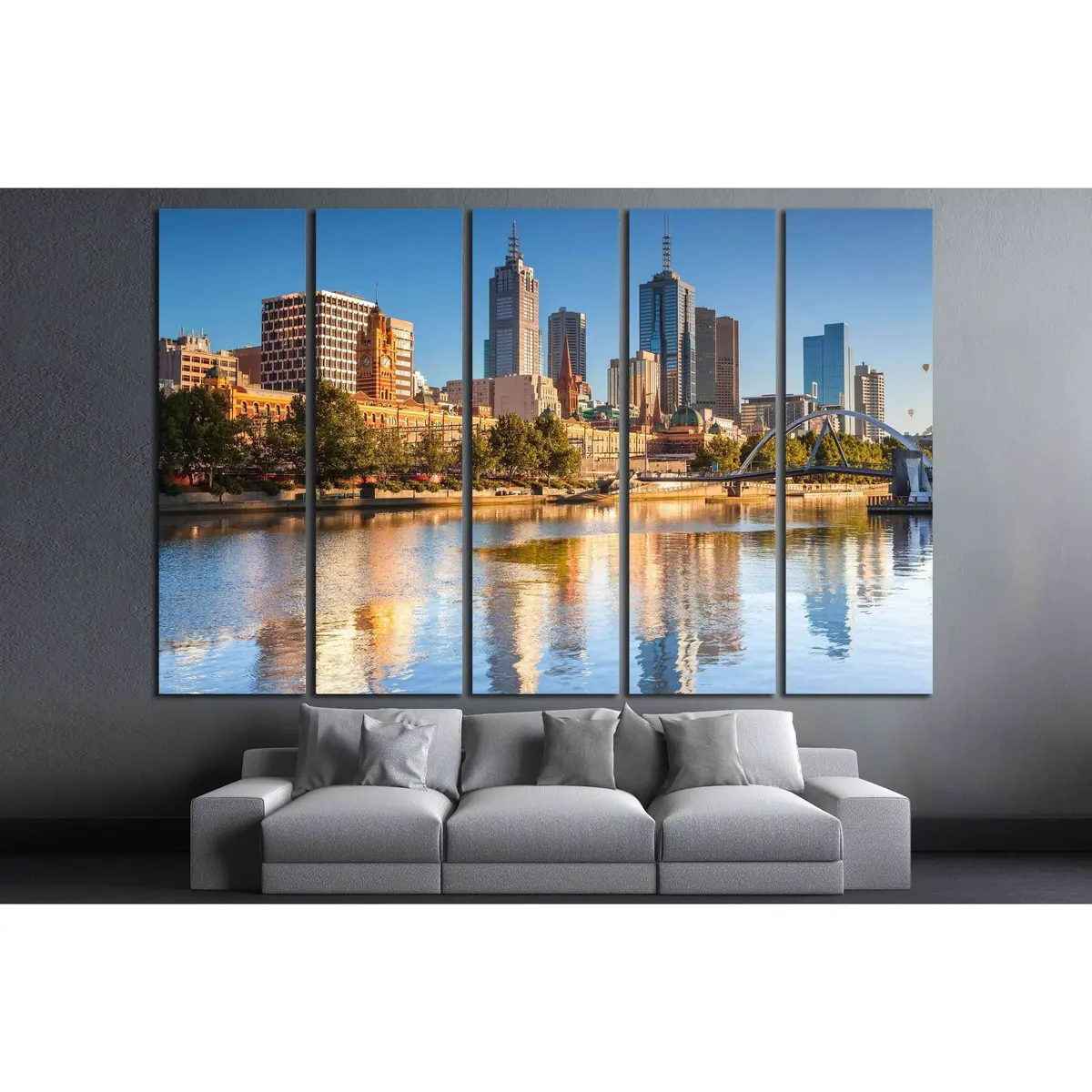 Melbourne Cityscape Canvas Print: Iconic View of Flinders Street Station – Ready-to-Hang Wall Art #2610 - Image 3