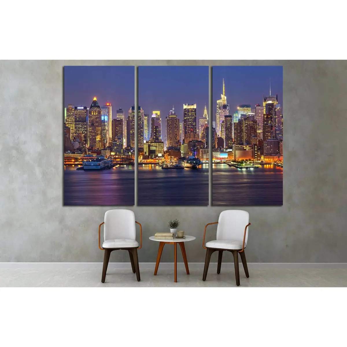 Melbourne Skyline Looking Towards Flinders Street Station №2611 Ready To Hang Canvas Print 5