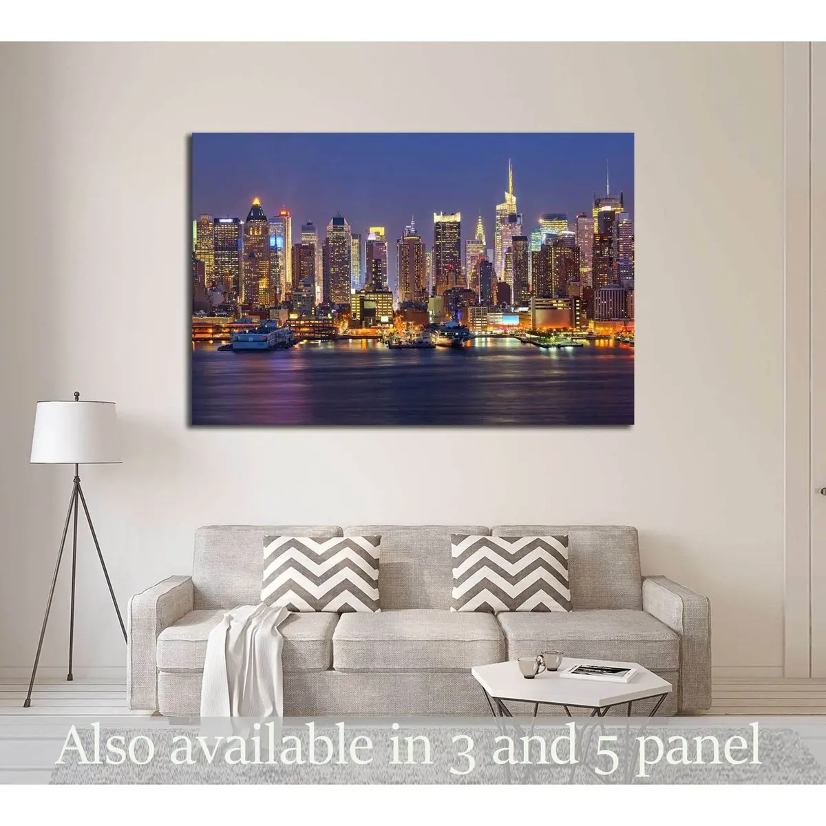 Melbourne Skyline Looking Towards Flinders Street Station №2611 Ready To Hang Canvas Print 1