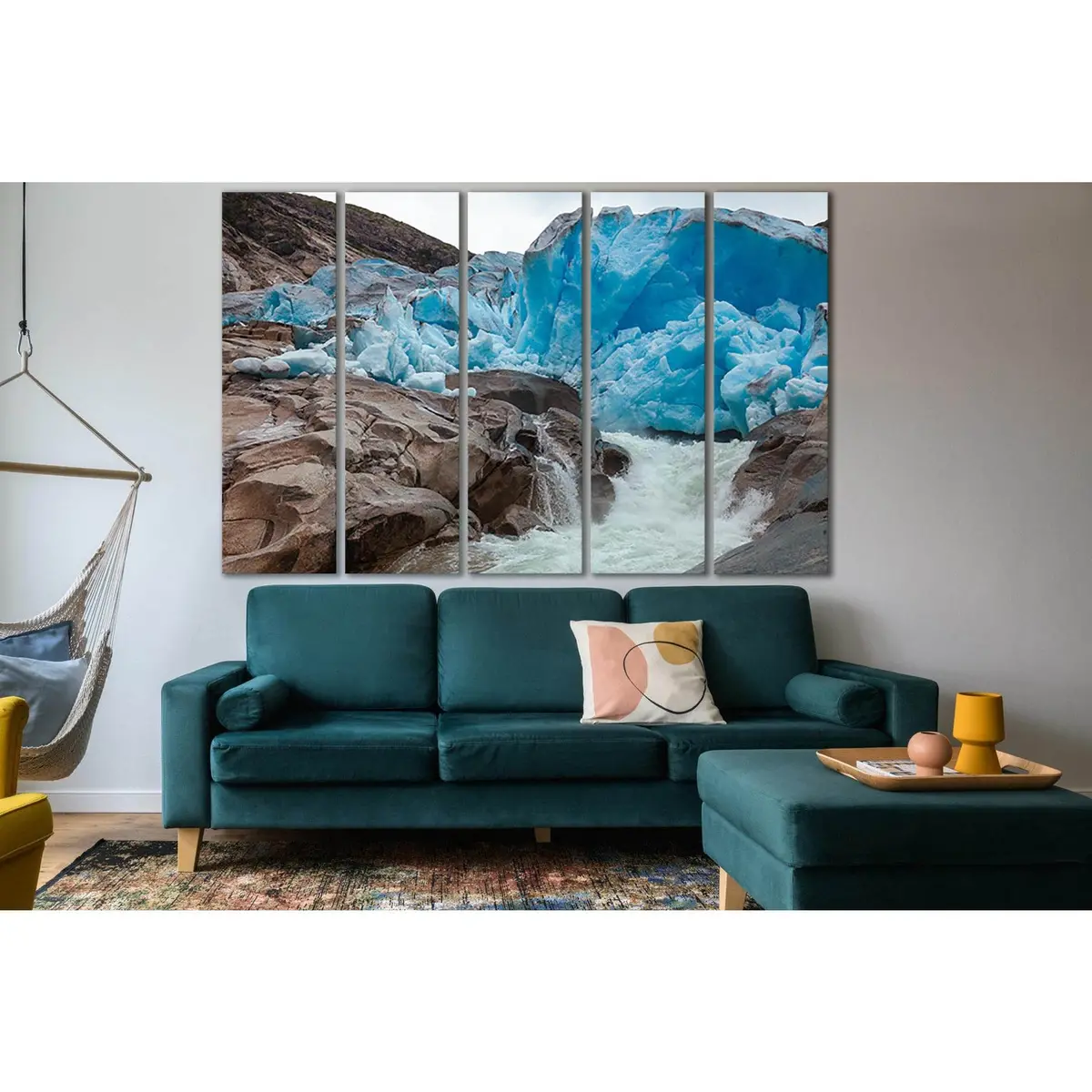 Melting Nigardsbreen Glacier Canvas Art Print №SL1328 – Premium Ready-to-Hang Wall Decor - Image 3