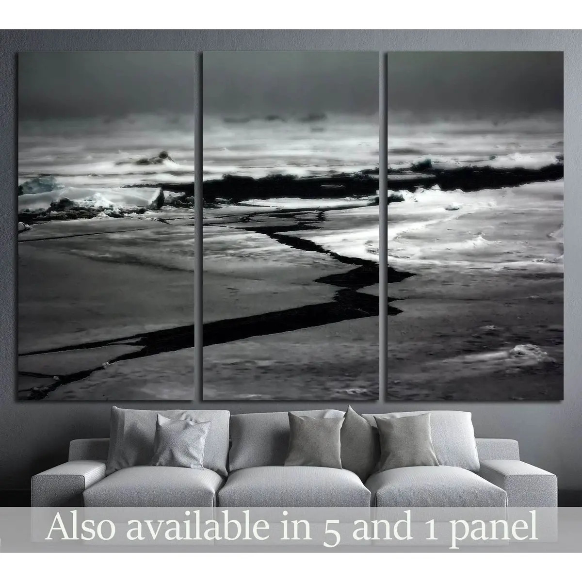 Melting Of The Ice At The North Pole №1405 Ready To Hang Canvas Print 5