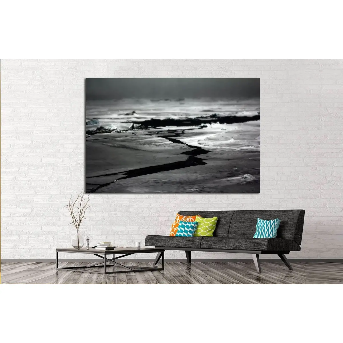 Melting Of The Ice At The North Pole №1405 Ready To Hang Canvas Print 3