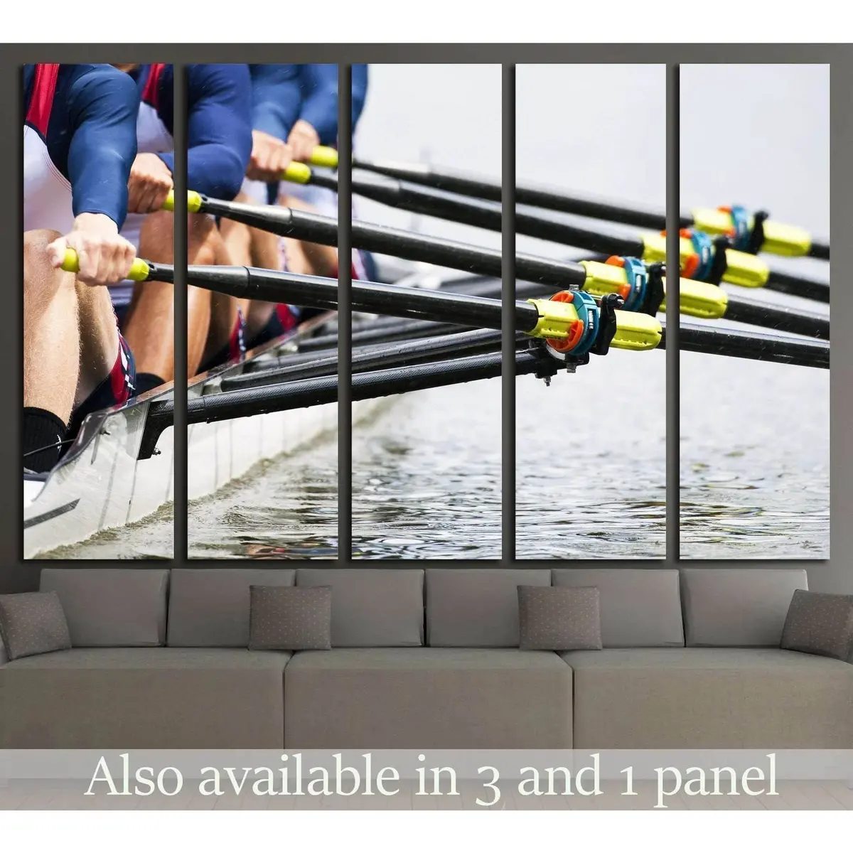 Men's Quadruple Skulls Rowing Team Canvas Wall Art – Ready-to-Hang Print #1371