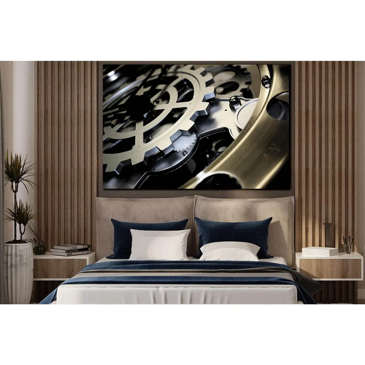 Metal Gears Clockwork №Sl1424 Ready To Hang Canvas Print 1