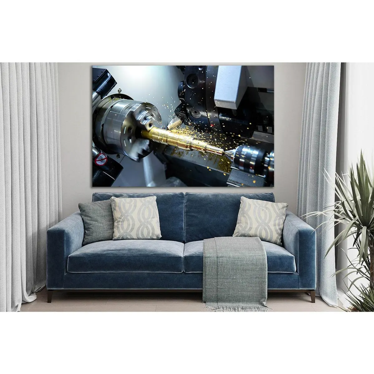 Metal Lathe №Sl1452 Ready To Hang Canvas Print 1