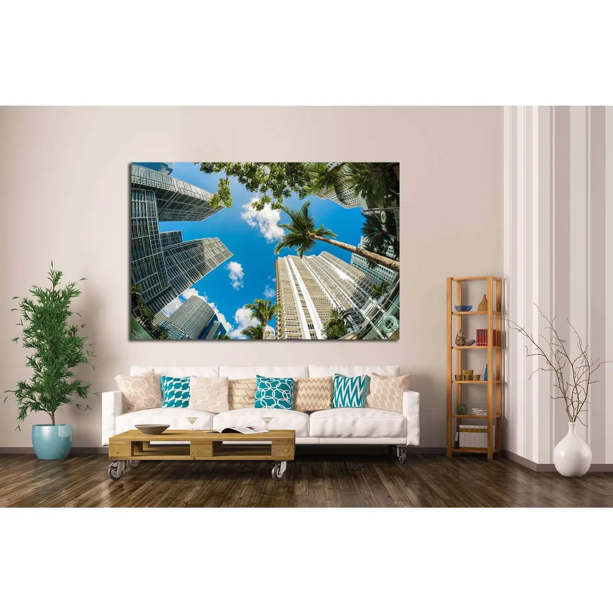 Miami Along Biscayne Bay №1089 Ready To Hang Canvas Print 2