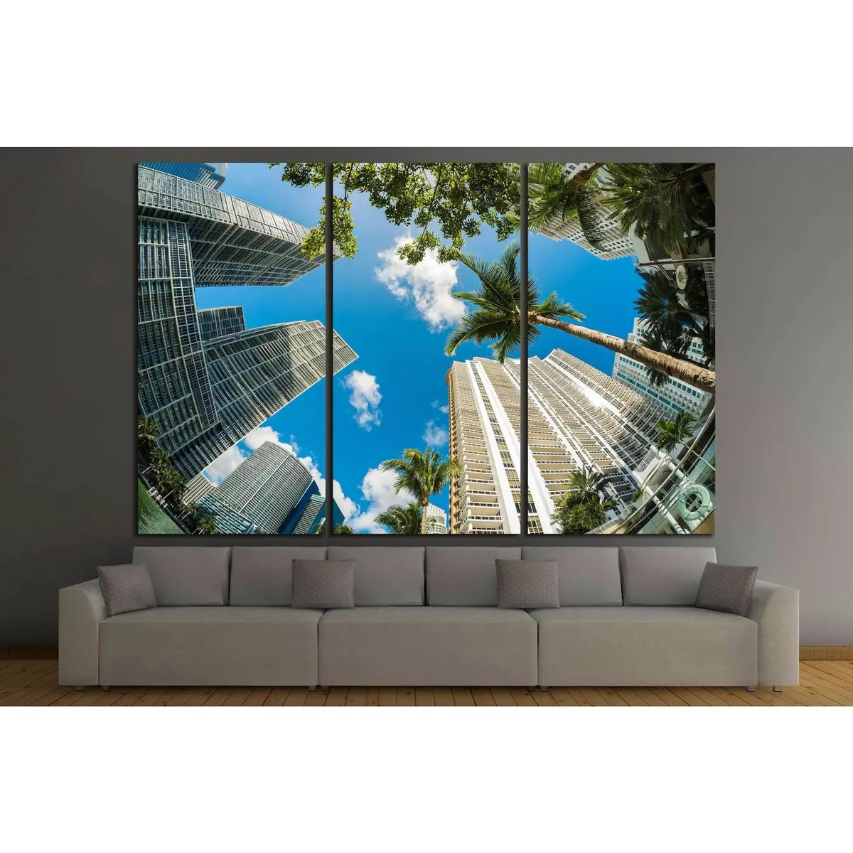 Miami Along Biscayne Bay №1089 Ready To Hang Canvas Print 5