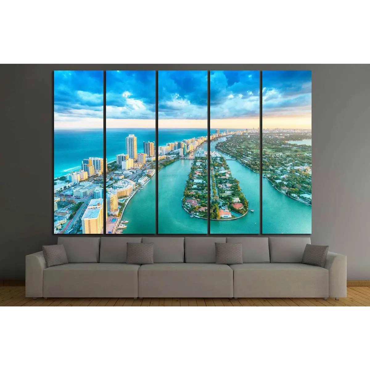 Miami Beach #1030 Premium Canvas Wall Art – Ready to Hang - Image 3
