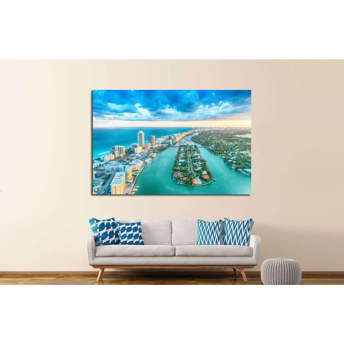 Miami Beach №1030 Ready To Hang Canvas Print 2