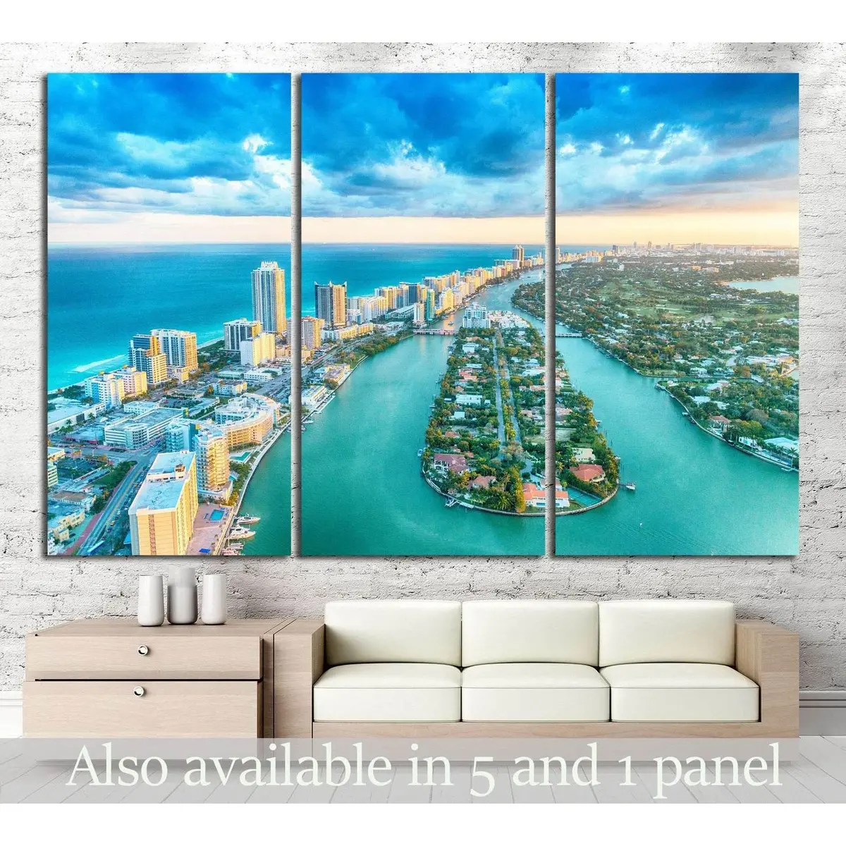 Miami Beach №1030 Ready To Hang Canvas Print 5