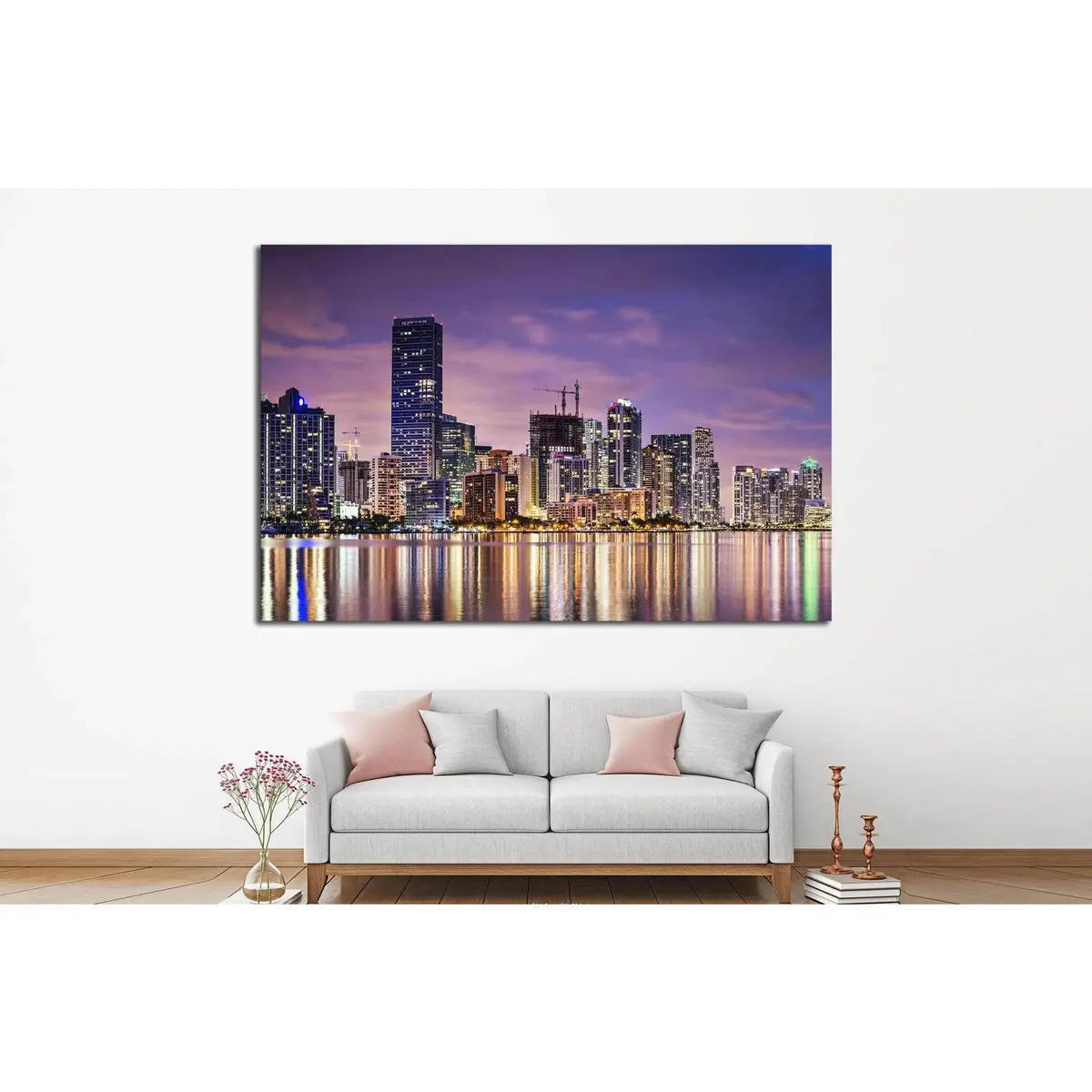 Miami, Florida, Usa №1090 Ready To Hang Canvas Print 2