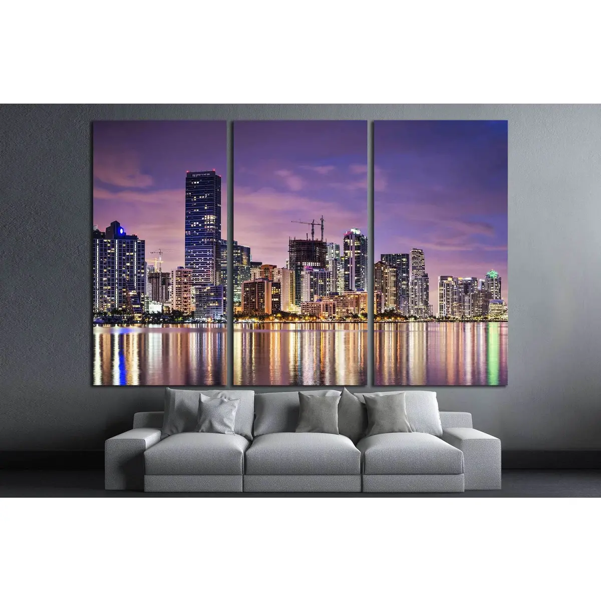 Miami, Florida, Usa №1090 Ready To Hang Canvas Print 5