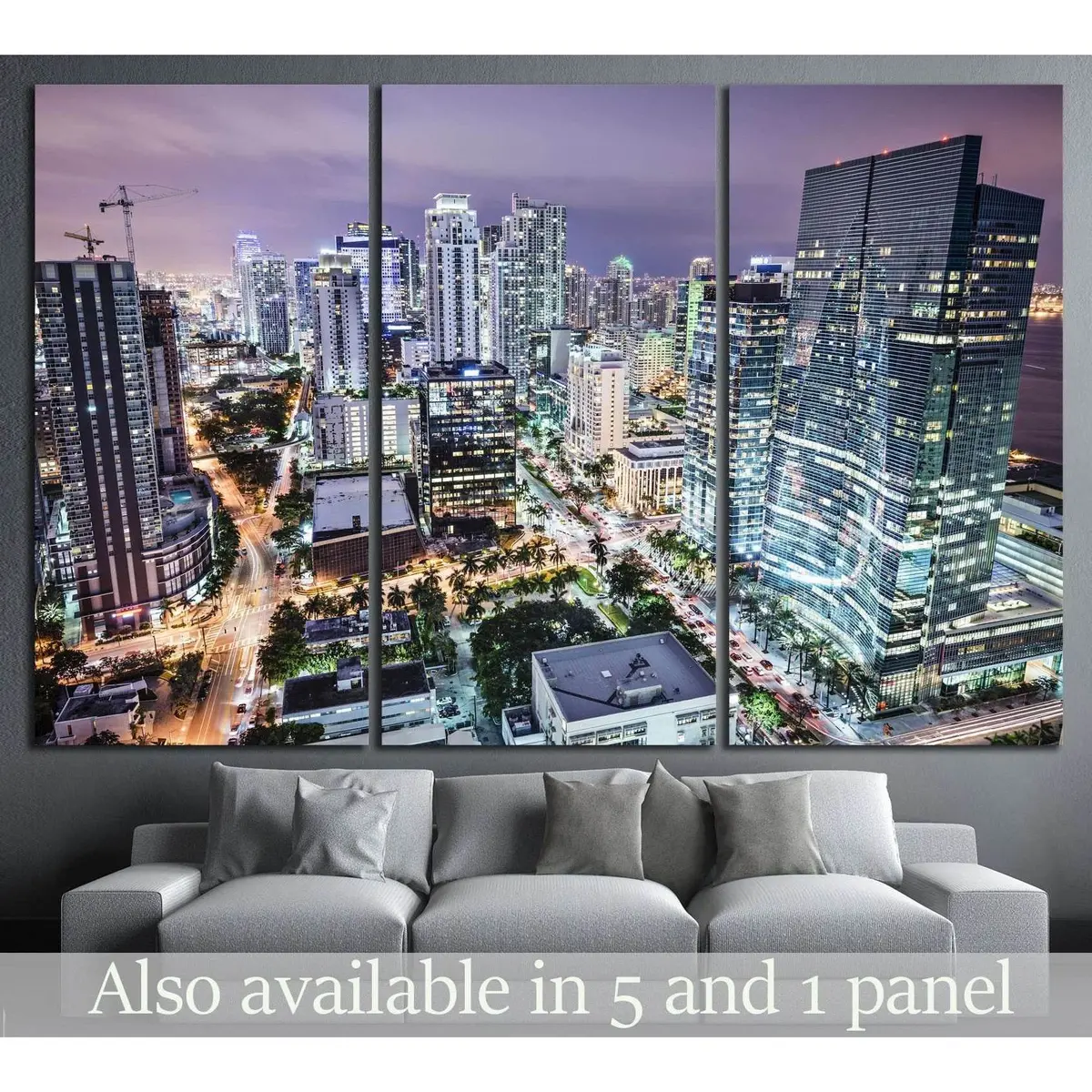 Miami, Florida, Usa №1091 Ready To Hang Canvas Print 5