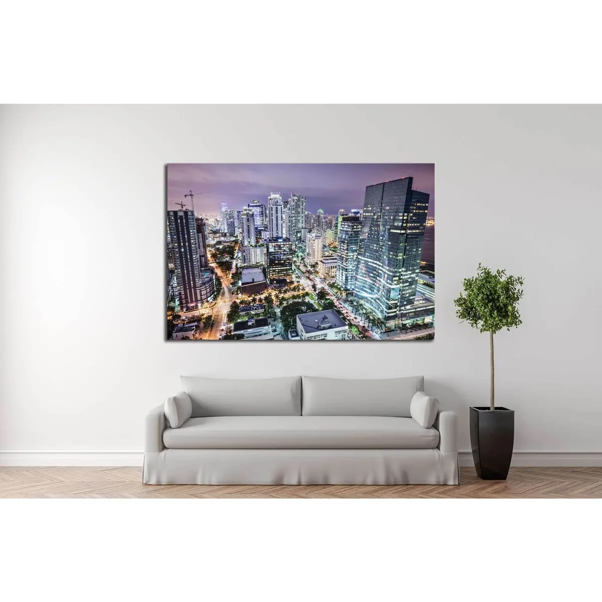 Miami, Florida, Usa №1091 Ready To Hang Canvas Print 3