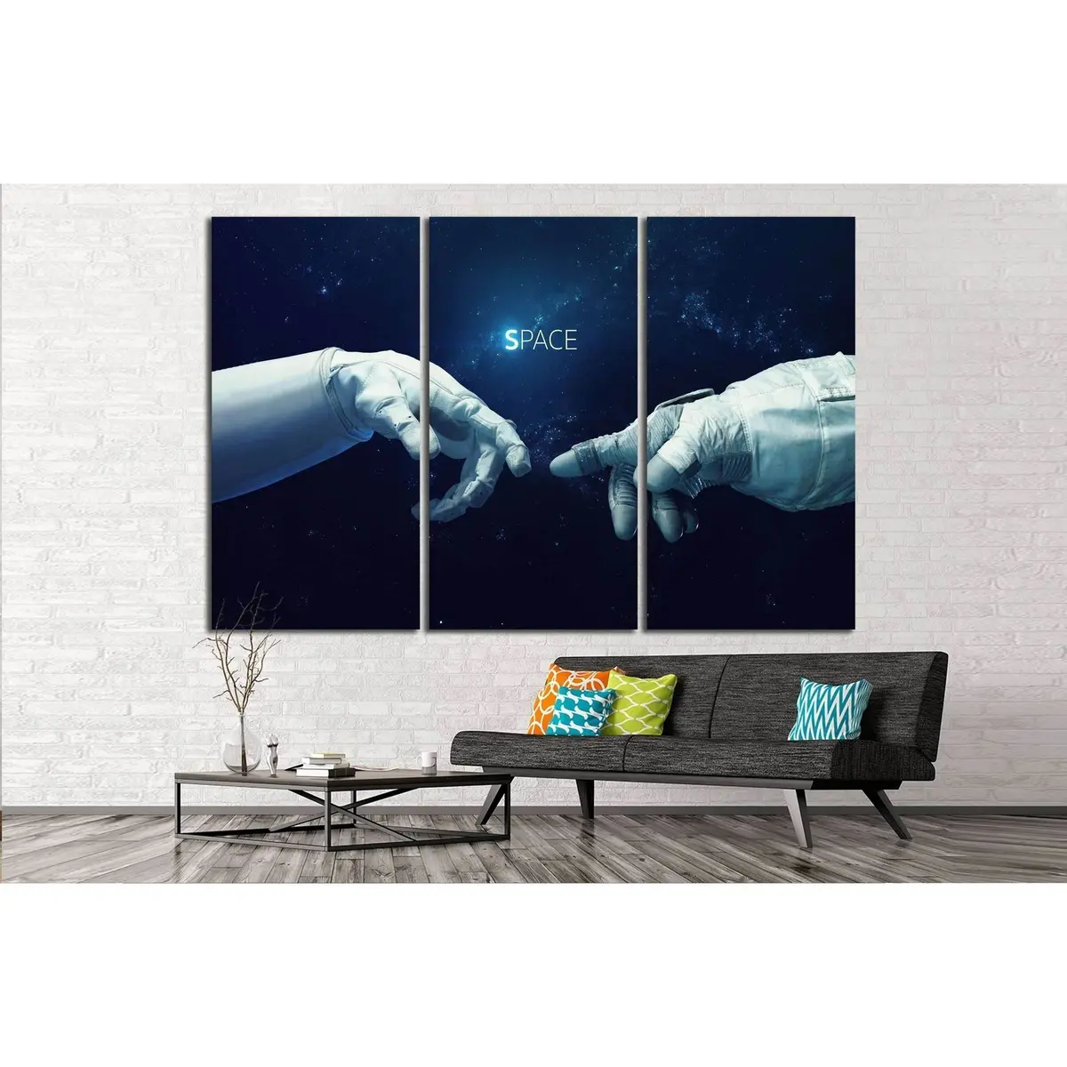 Michelangelo God's Touch. Elements Of This Image Furnished By Nasa №2418 Ready To Hang Canvas Print 5