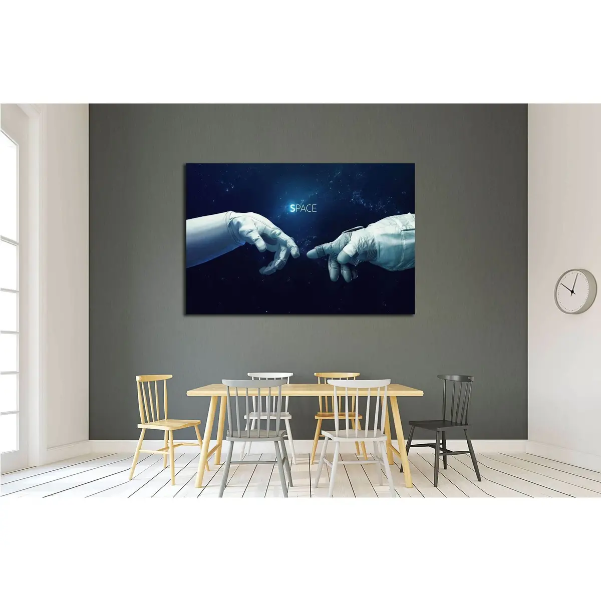 Michelangelo God's Touch. Elements Of This Image Furnished By Nasa №2418 Ready To Hang Canvas Print 3