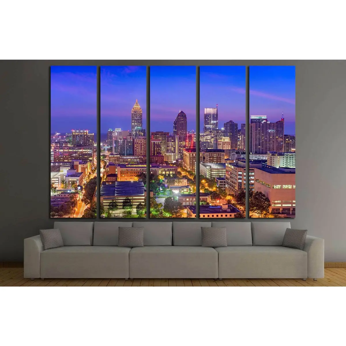 Midtown Atlanta Skyline Canvas Wall Art – Ready-to-Hang Print #1729 - Image 3