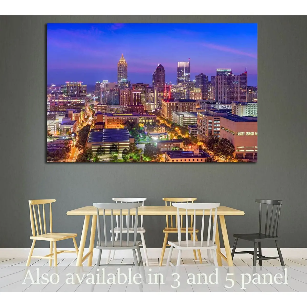 Midtown Atlanta Skyline №1729 Ready To Hang Canvas Print 1