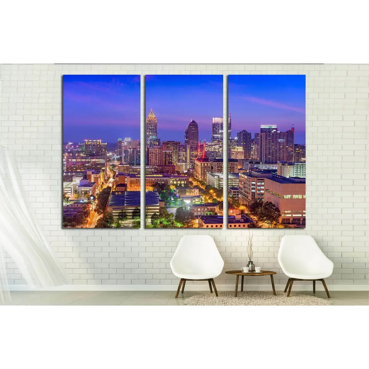 Midtown Atlanta Skyline №1729 Ready To Hang Canvas Print 5