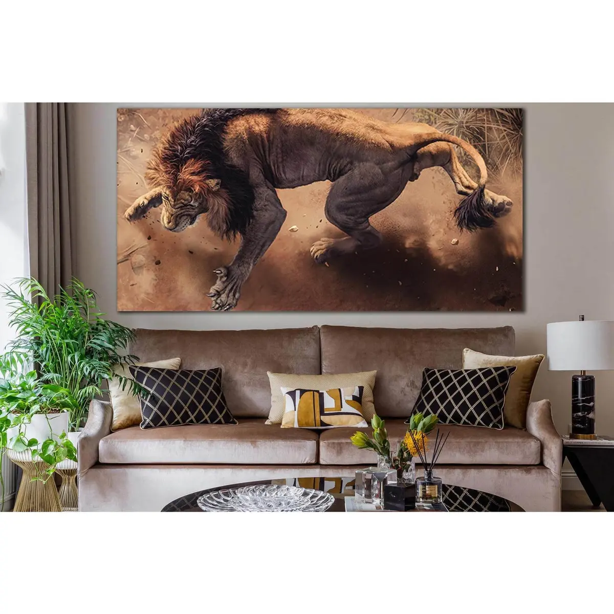 Mighty Adult Lion №Sl1032 Ready To Hang Canvas Print 2