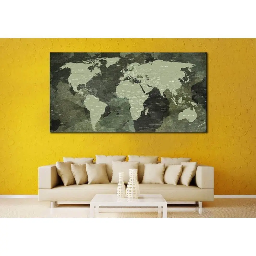 Military World Map №106 Ready To Hang Canvas Print 4