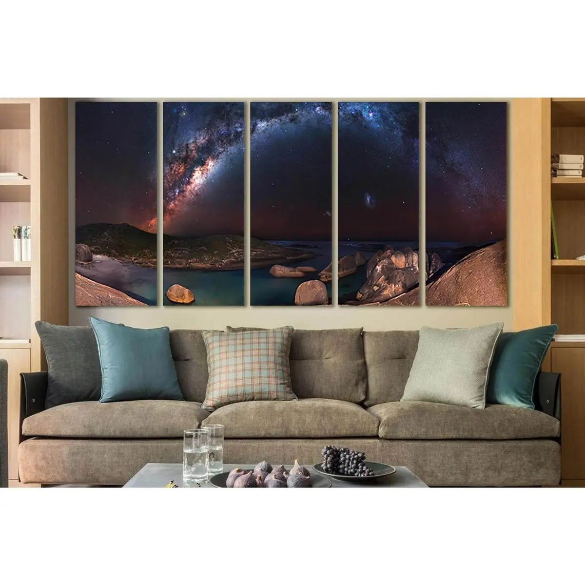 Starry Coast Night Canvas Art №SL961 – Premium Ready-to-Hang Wall Decor