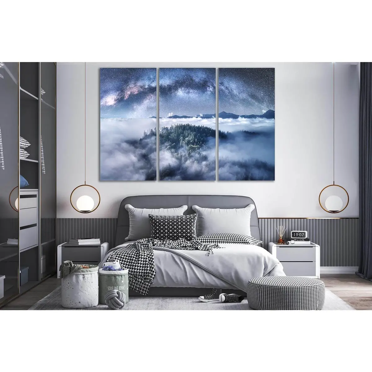 Milky Way Over The Mountains №Sl28 Ready To Hang Canvas Print 5