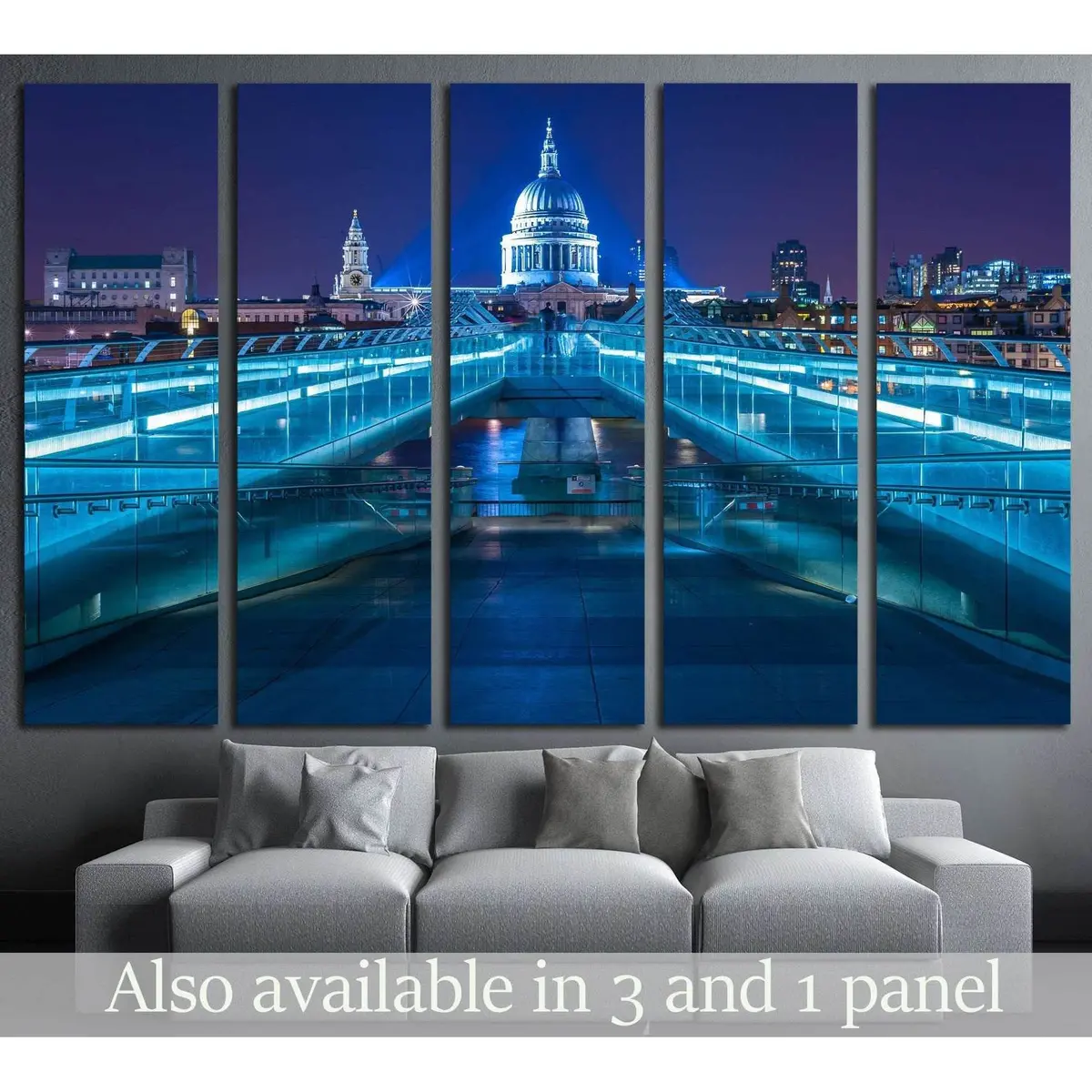 St. Paul's Cathedral View from Millennium Bridge – Premium Ready-to-Hang Canvas Wall Art