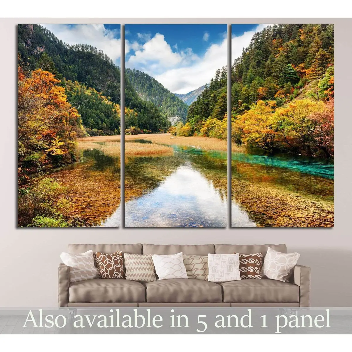 Min Mountains, China №605 Ready To Hang Canvas Print 5